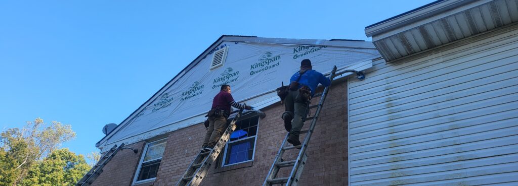 Brickfront Properties and Construction Installing Siding