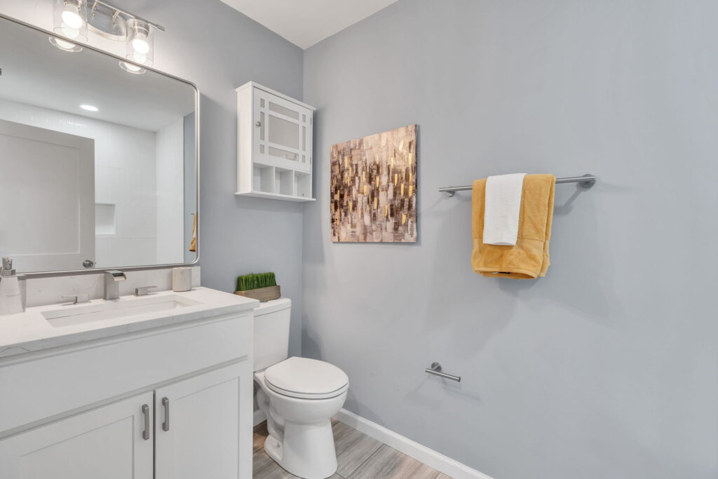 Bathroom Remodeled by Brickfront Properties and Construction